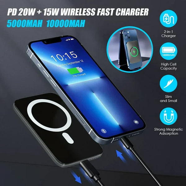 wireless power bank for iphone 5,000 mah 20w fast charging